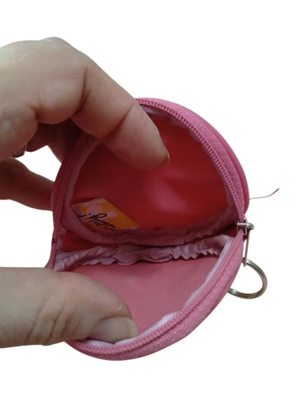 Warner Bros Tweety Bird Round Change Coin Purse Pink Zip Around Cartoon Novelty